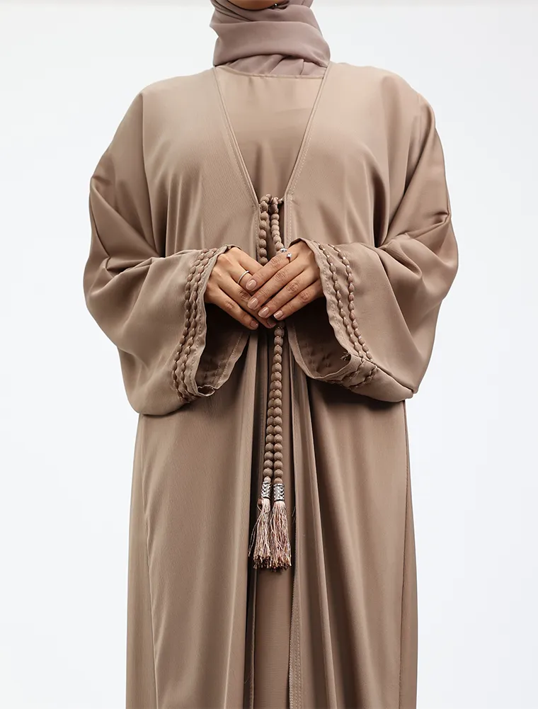 Mocha Naira Abaya 2 Peice